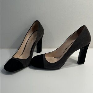 Prada Grey and Black Heels